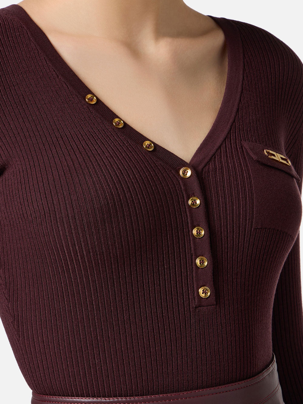 Maglia Elisabetta Franchi da Donna - Merlot Bordeaux