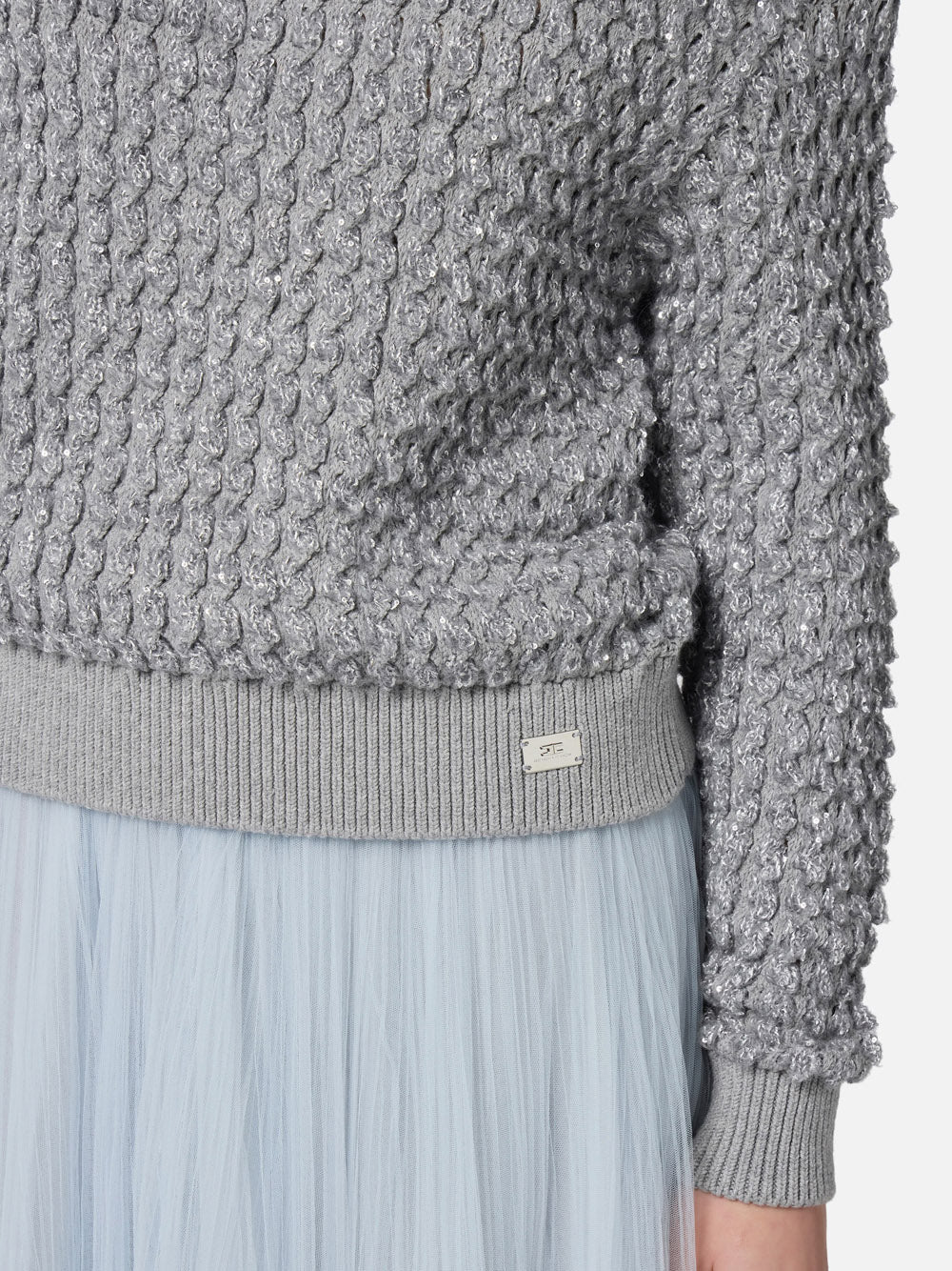 Pullover Elisabetta Franchi da Donna - Melange Grigio