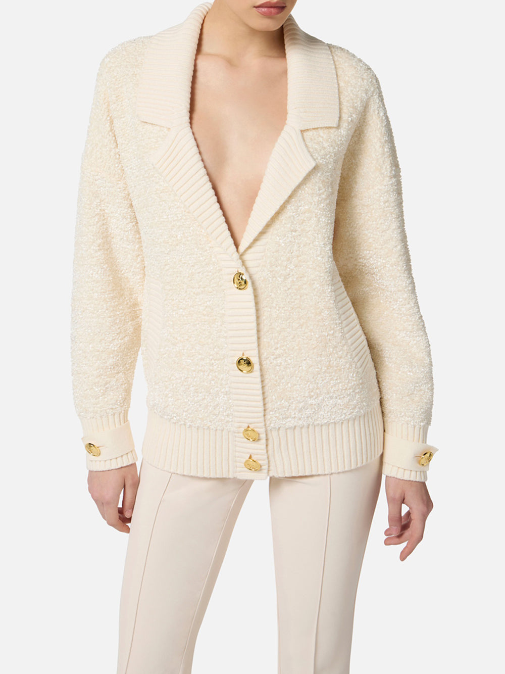 Cardigan Elisabetta Franchi da Donna - Milk Bianco