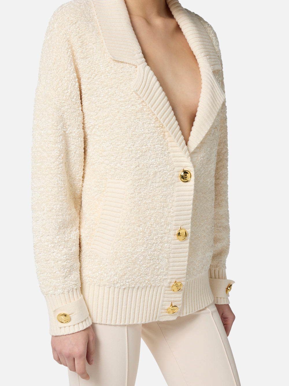 Cardigan Elisabetta Franchi da Donna - Milk Bianco