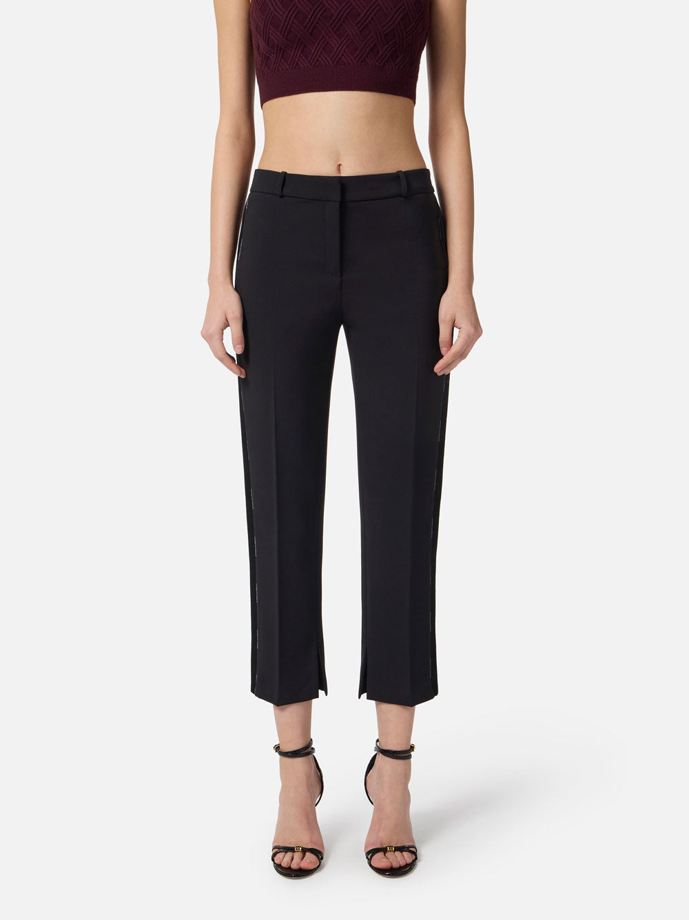 Pantalone Capri Elisabetta Franchi da Donna - Nero