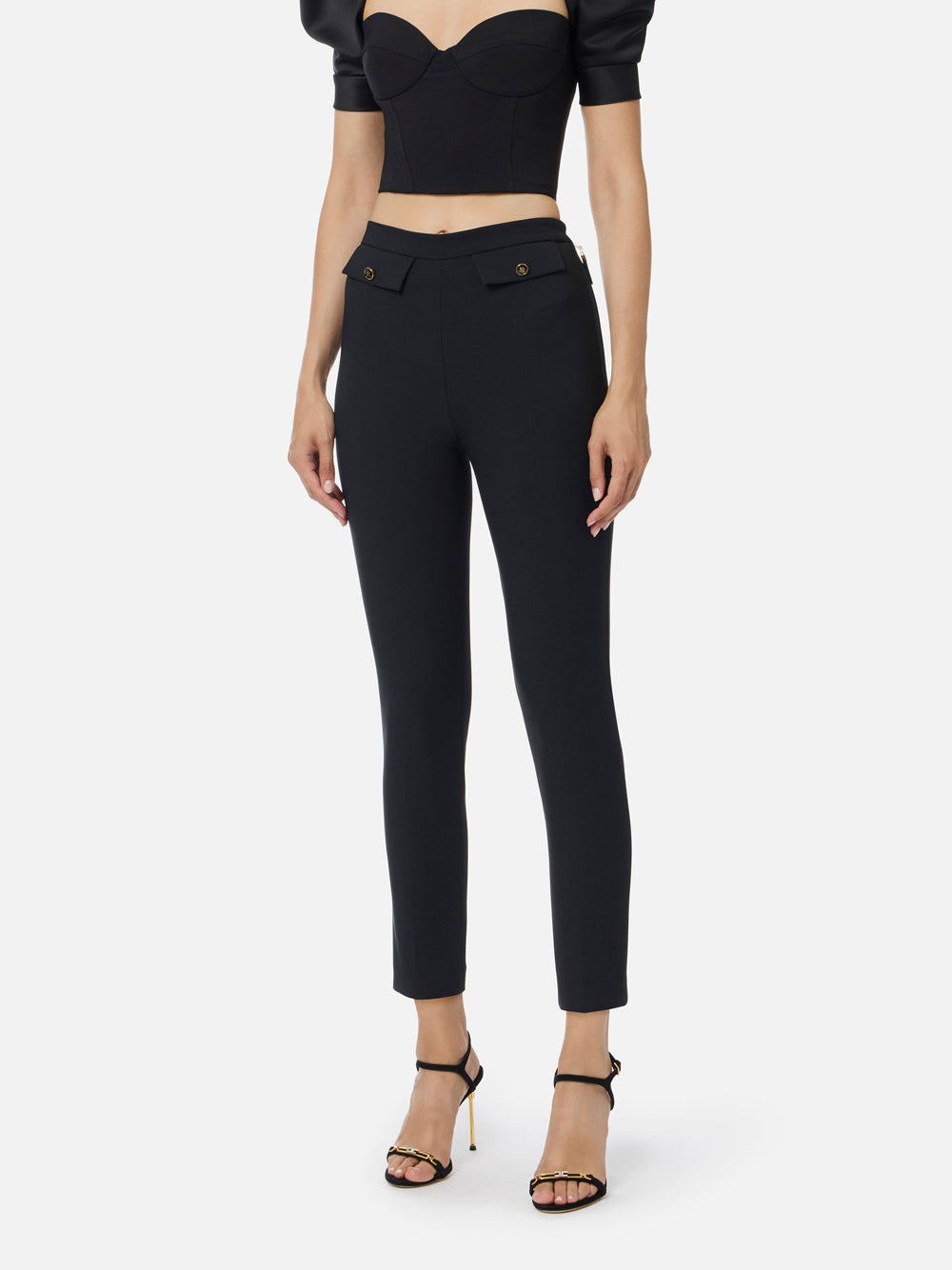 Pantalone Capri Elisabetta Franchi da Donna - Nero