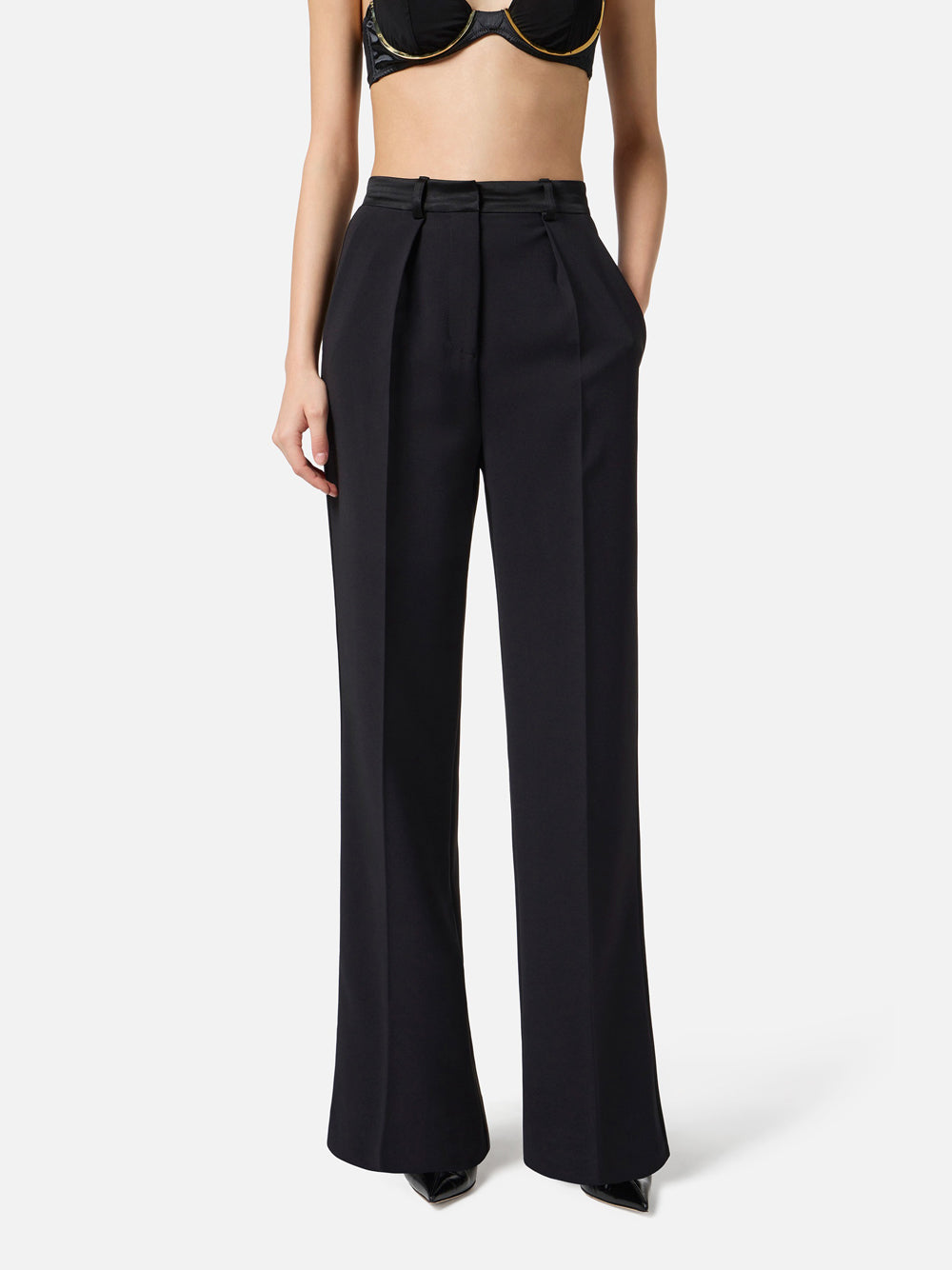 Pantalone Palazzo Elisabetta Franchi da Donna - Nero