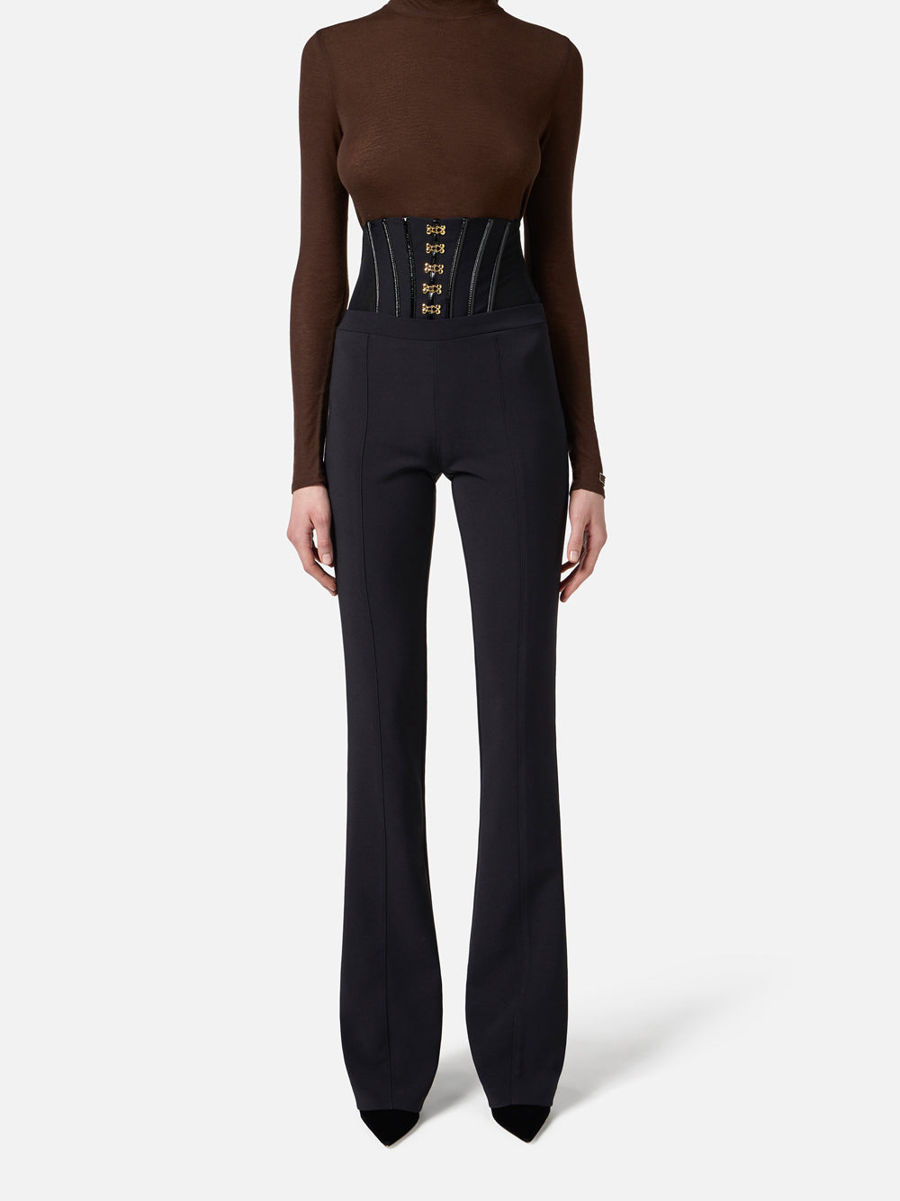 Pantalone Zampa Elisabetta Franchi da Donna - Nero