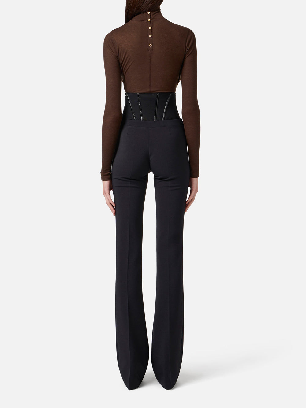 Pantalone Zampa Elisabetta Franchi da Donna - Nero