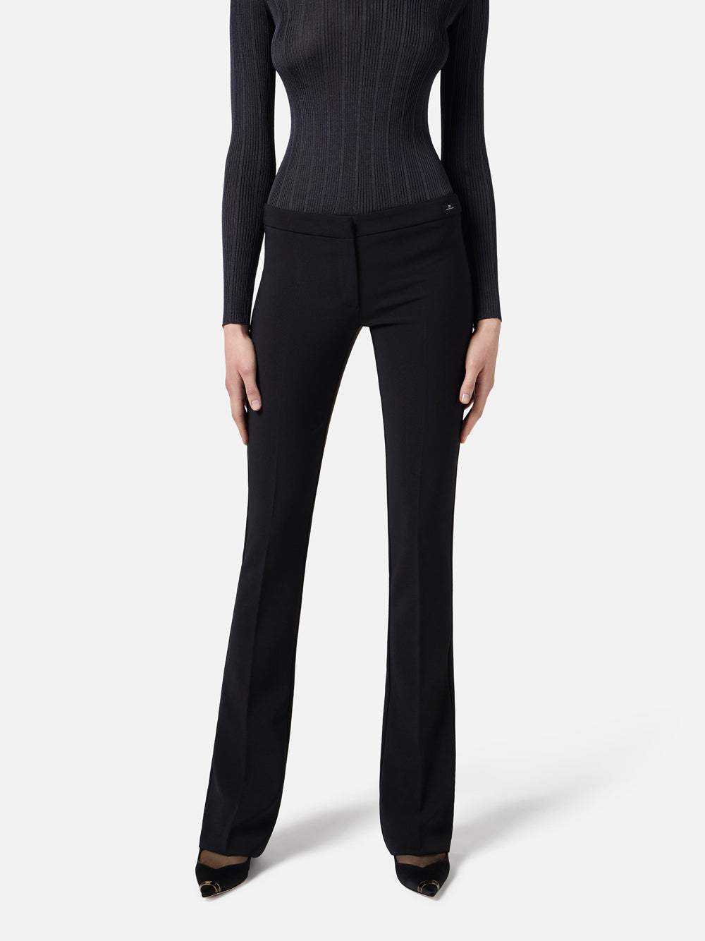 Pantalone Slim Elisabetta Franchi da Donna - Nero