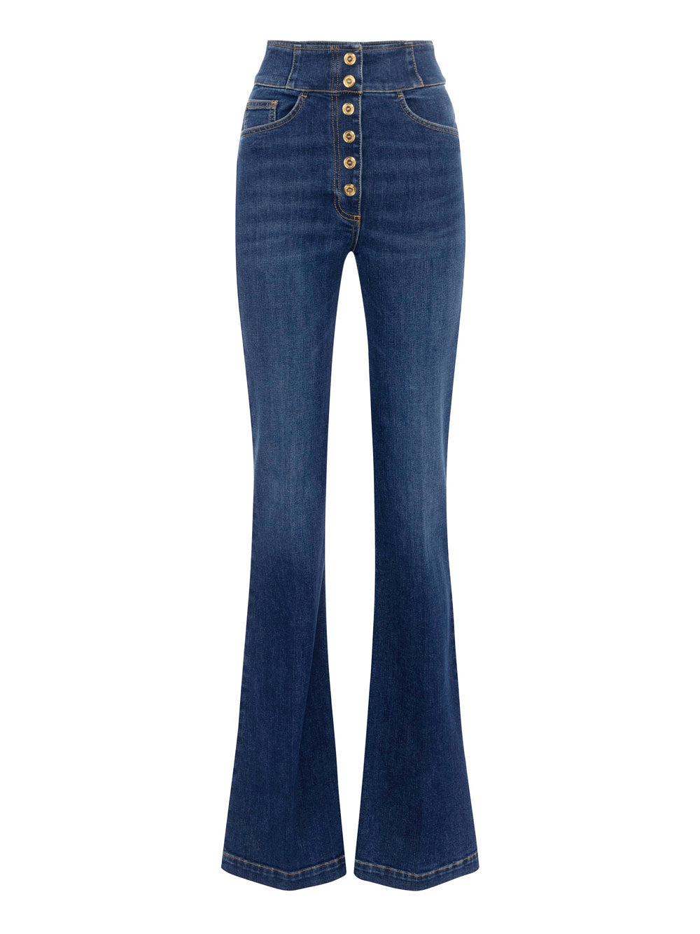 Jeans a Zampa Elisabetta Franchi da Donna - Denim