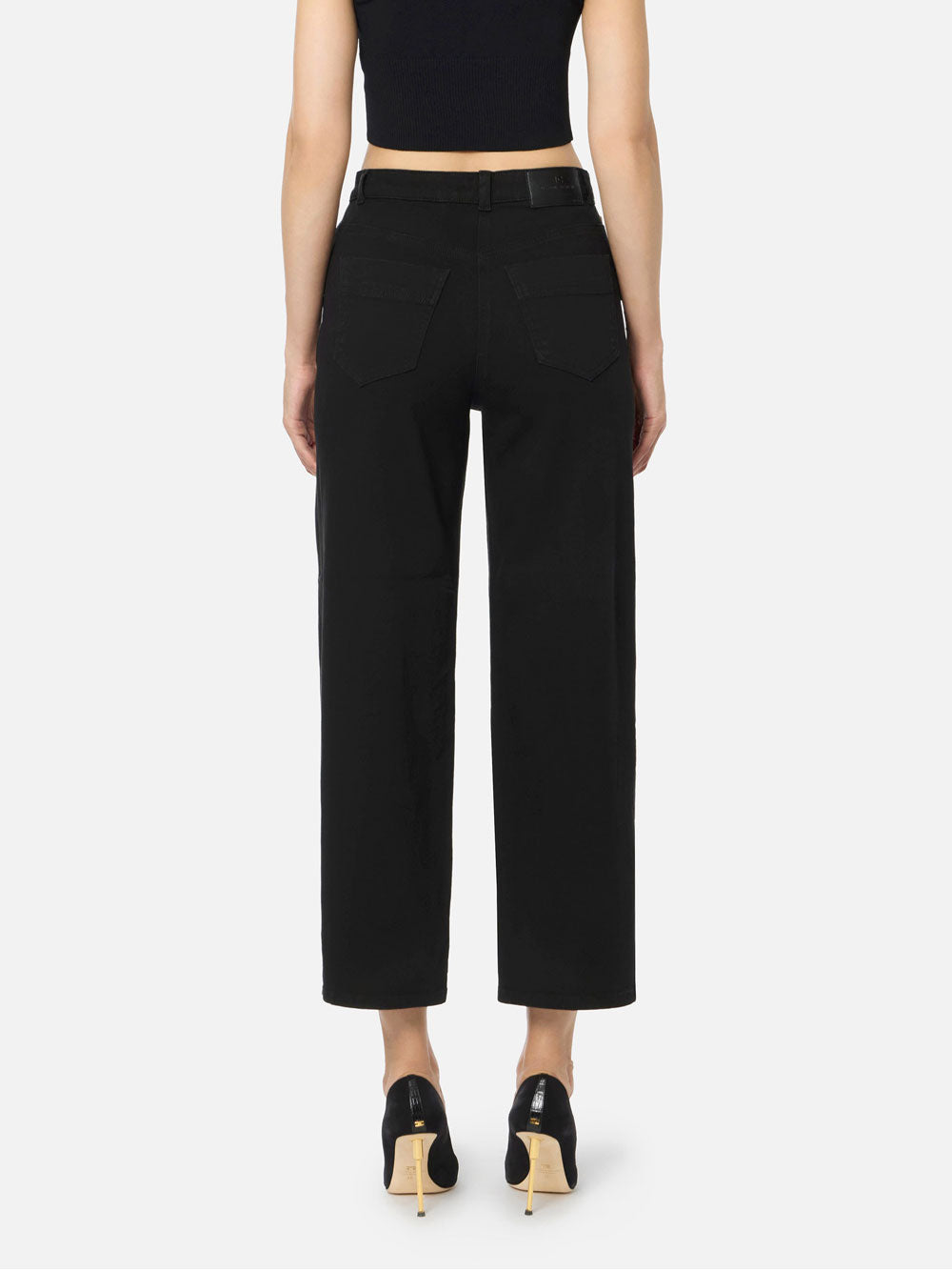 Jeans Boyfriend Elisabetta Franchi da Donna - Nero