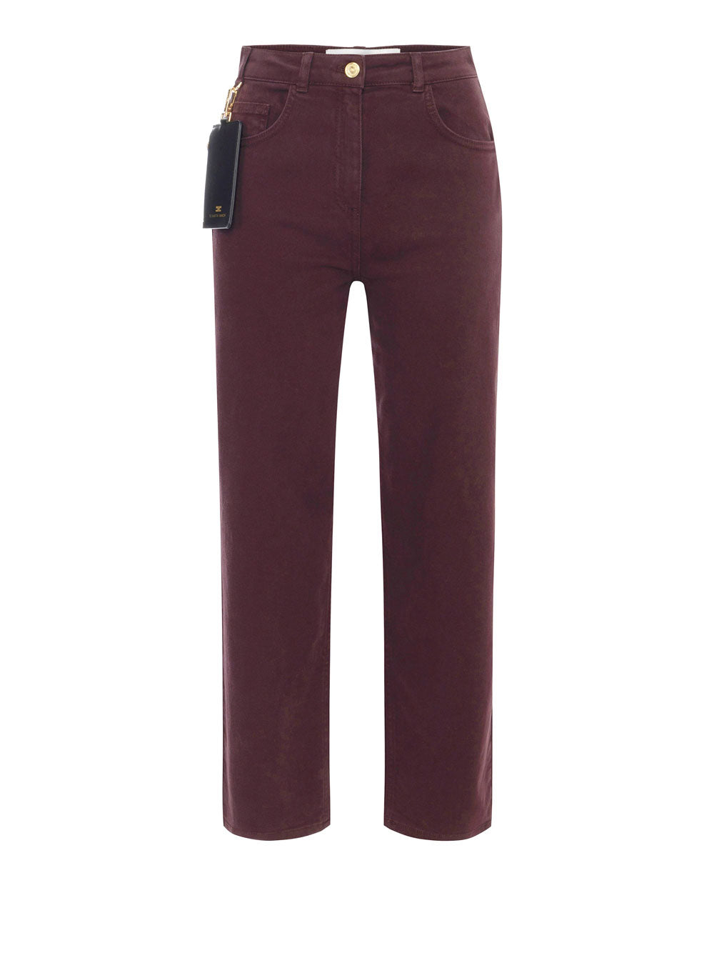 Jeans Boyfriend Elisabetta Franchi da Donna - Merlot Bordeaux