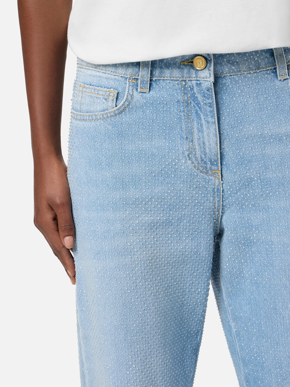 Jeans Wide Elisabetta Franchi da Donna - Denim
