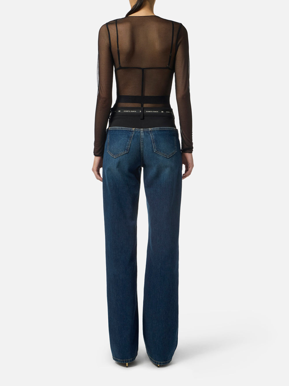 Jeans Wide Elisabetta Franchi da Donna - Denim