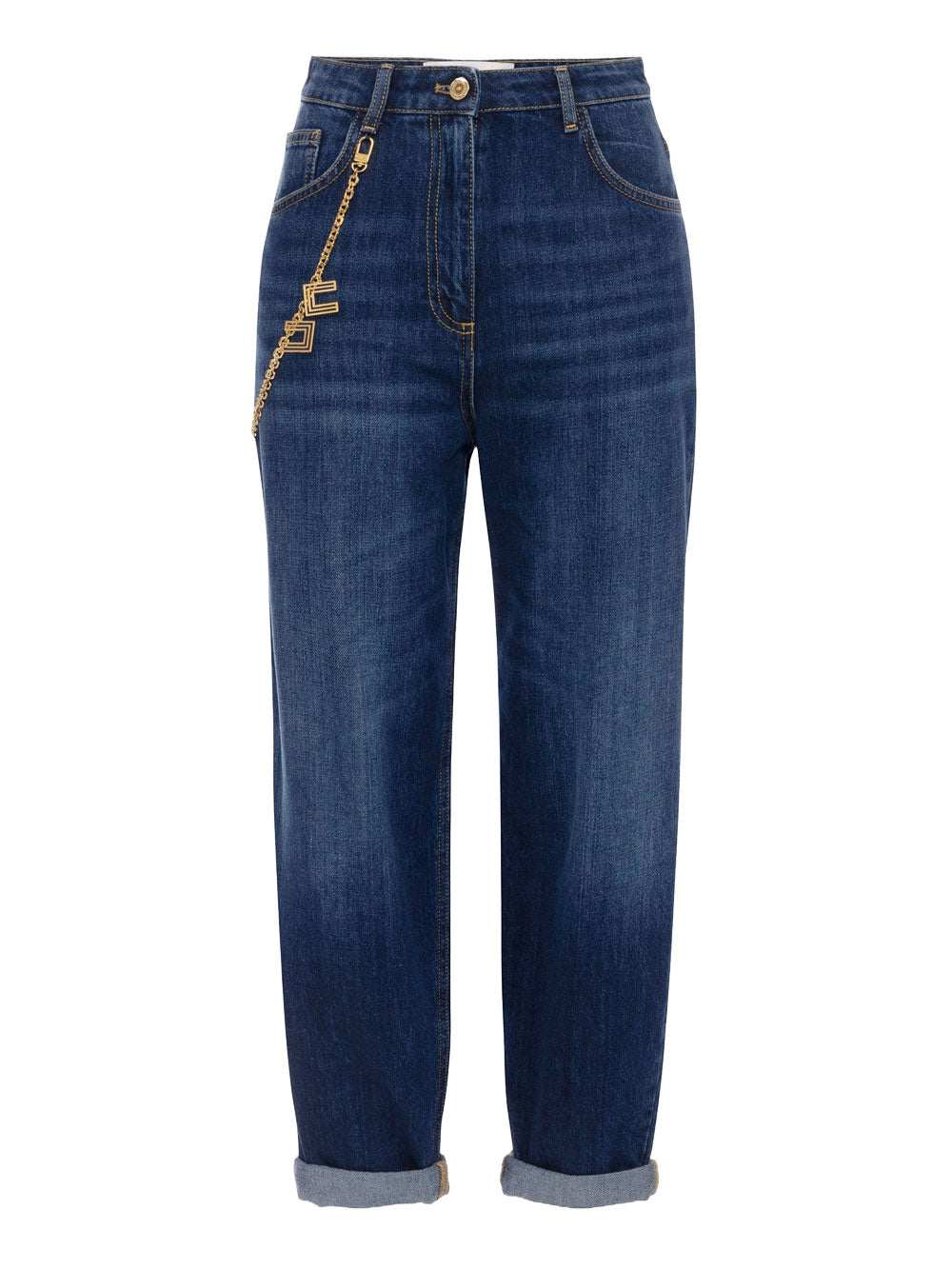Jeans Carrot Elisabetta Franchi da Donna - Denim
