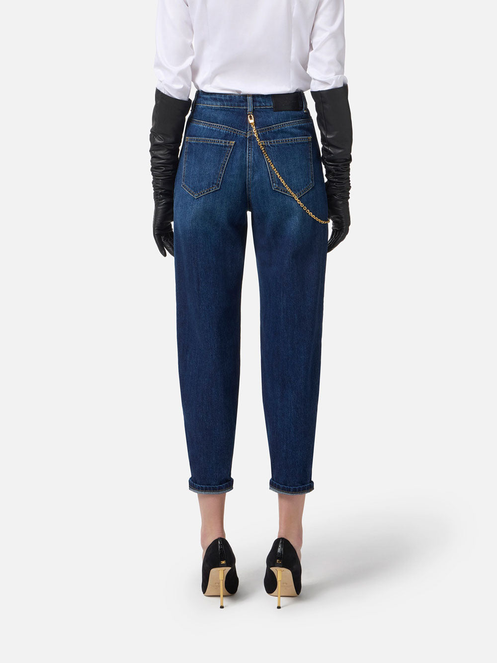 Jeans Carrot Elisabetta Franchi da Donna - Denim