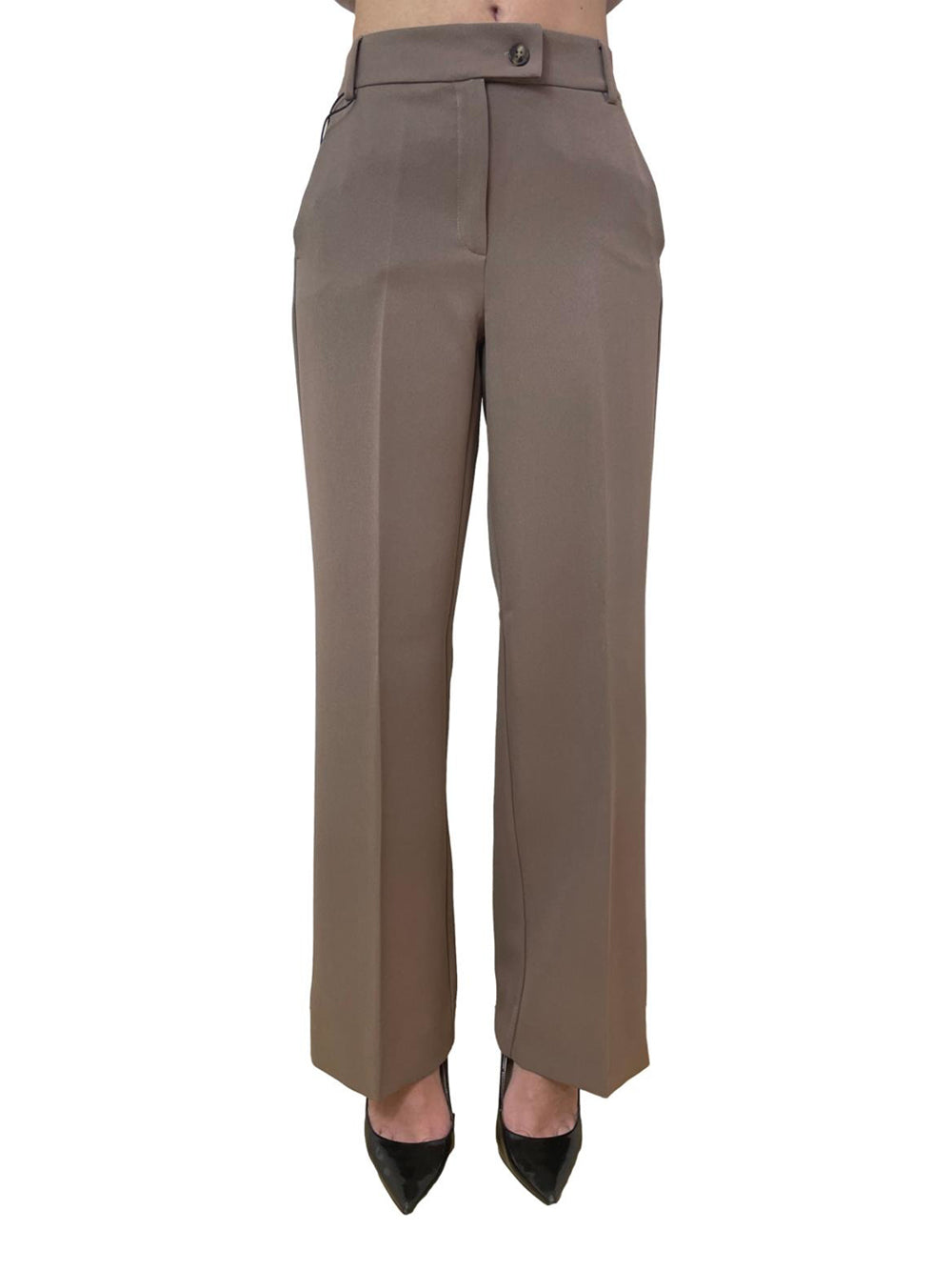 Pantalone Straight Emme Marella Efebo da Donna - Marrone