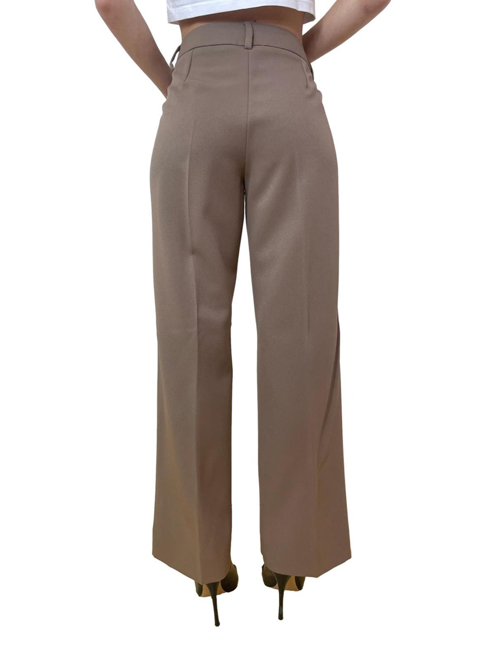 Pantalone Straight Emme Marella Efebo da Donna - Marrone