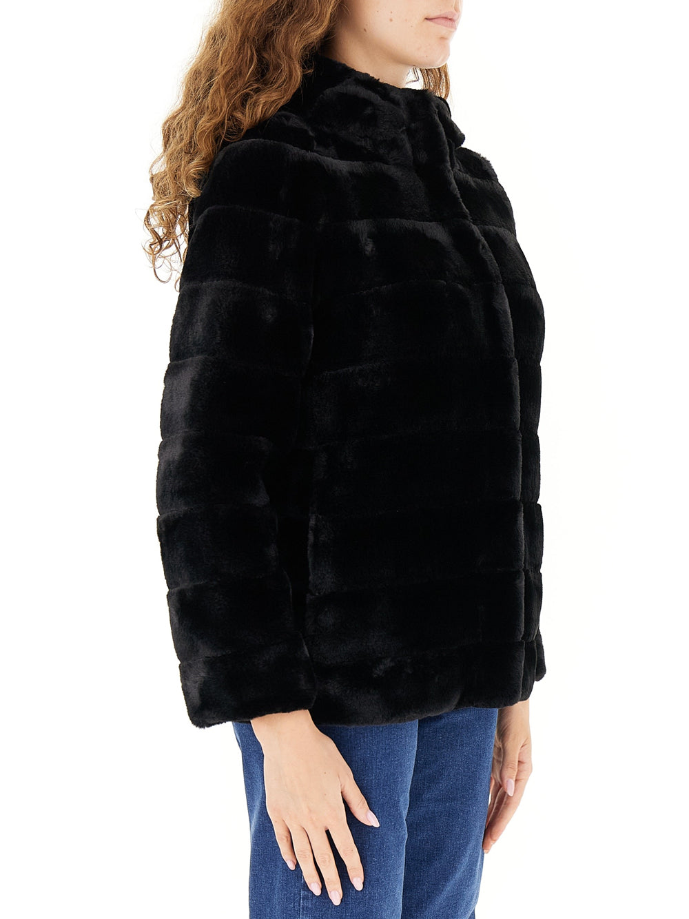 Pelliccia Emme Marella Ecologica Sem da Donna - Nero