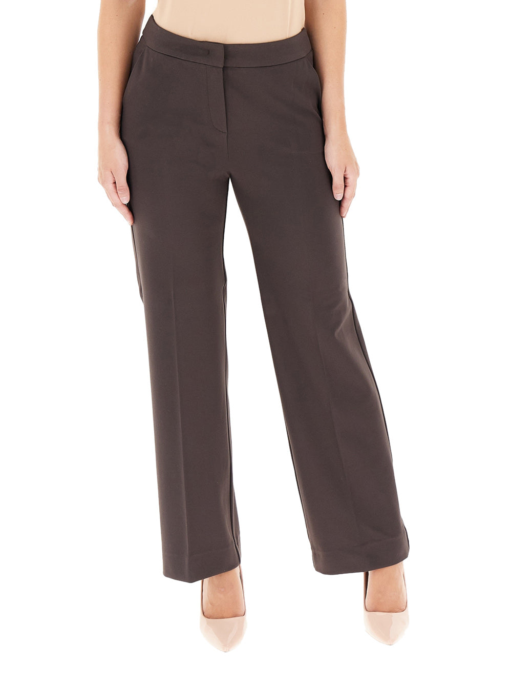 Pantalone Straight Emme Marella Palace da Donna - Marrone