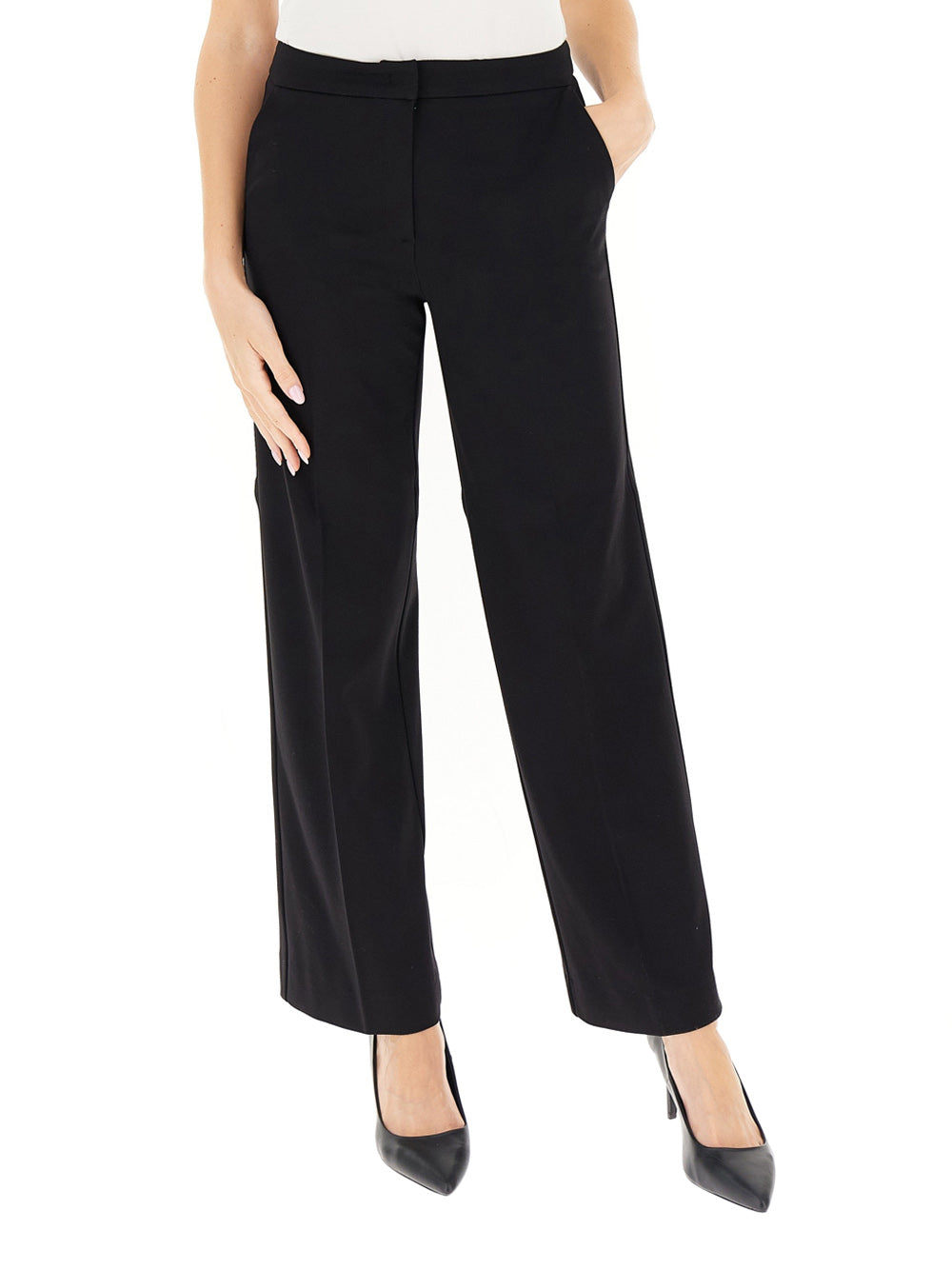 Pantalone Straight Emme Marella Palace da Donna - Nero