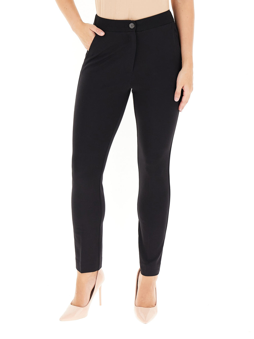 Pantalone Slim Emme Marella Chinos da Donna - Nero