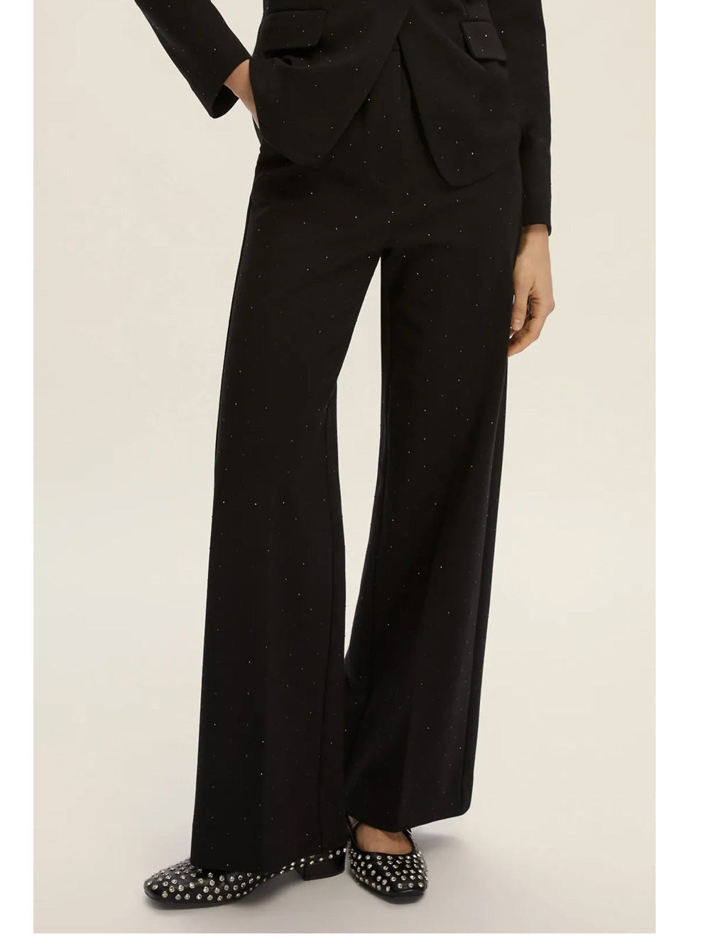 Pantalone Straight Emme Marella Pola da Donna - Nero