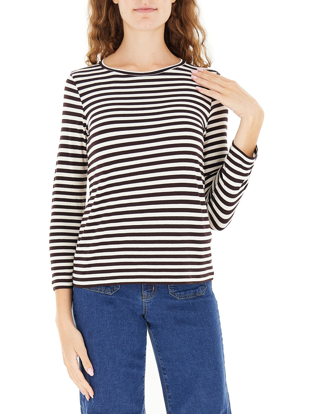 T-shirt Emme Marella Polpo da Donna - Marrone