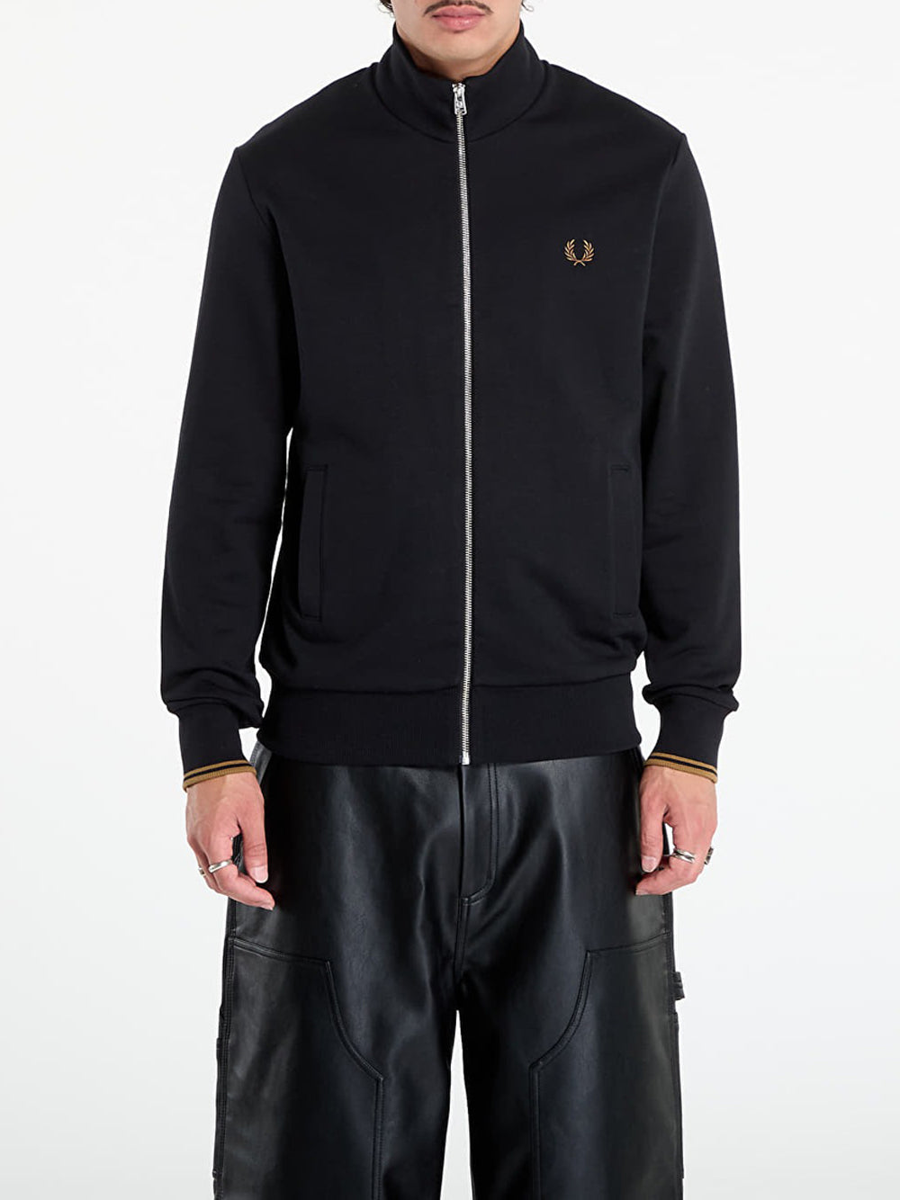 Felpa Zip Fred Perry da Uomo - Nero