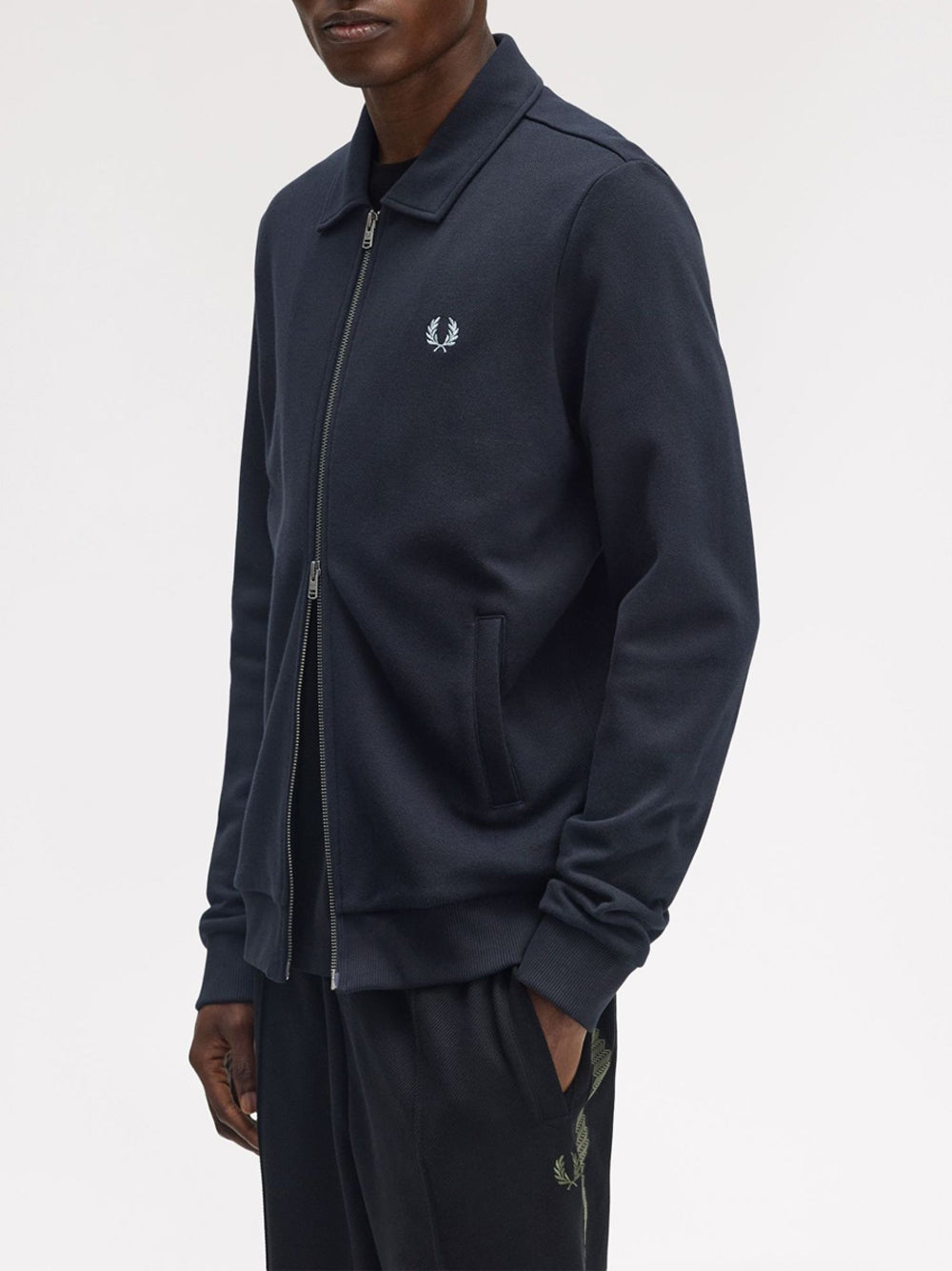 Felpa Zip Fred Perry da Uomo - Blu