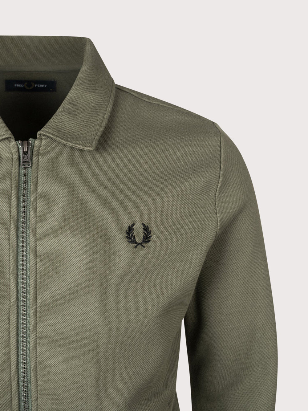 Felpa Zip Fred Perry da Uomo - Verde