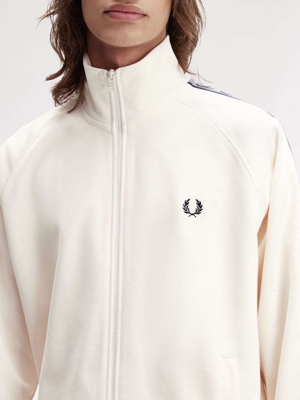Felpa Zip Fred Perry da Uomo - Avorio