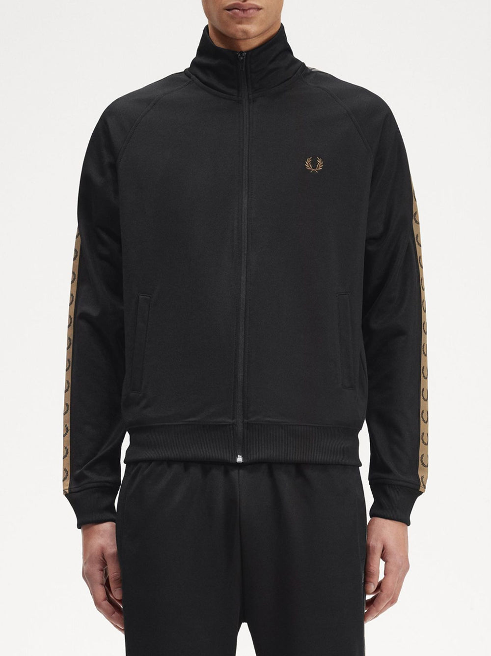 Felpa Zip Fred Perry da Uomo - Nero