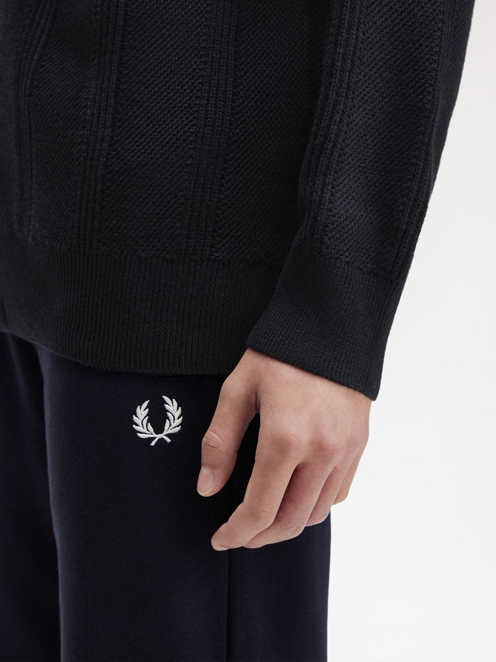 Cardigan Fred Perry da Uomo - Nero