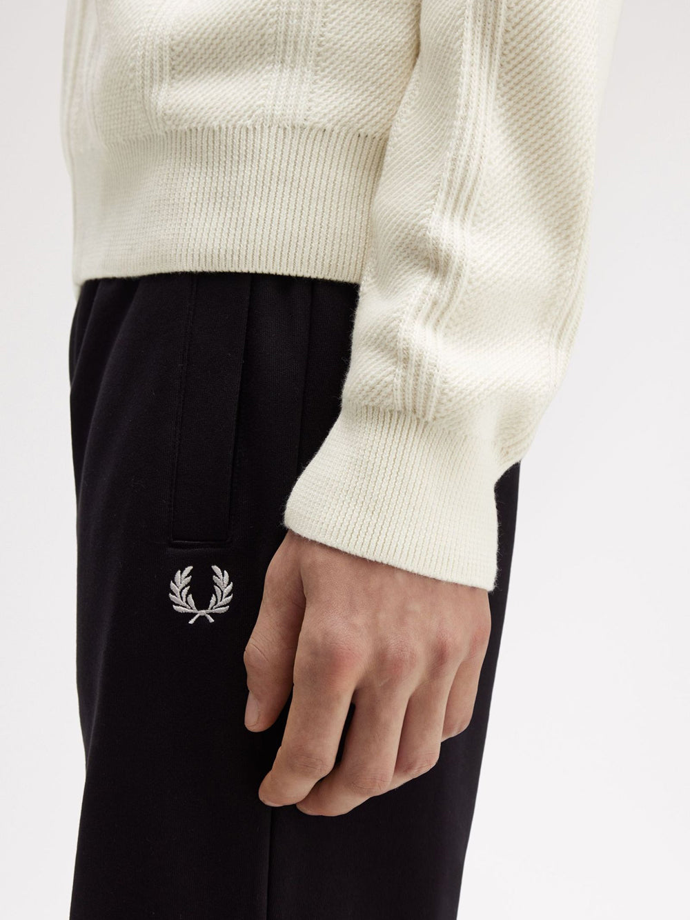 Cardigan Fred Perry da Uomo - Avorio