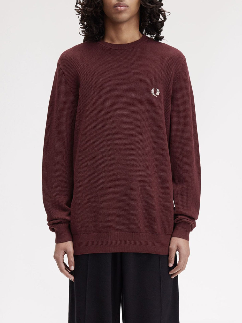Pullover Fred Perry da Uomo - Bordeaux
