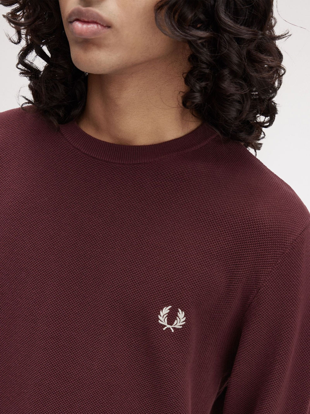 Pullover Fred Perry da Uomo - Bordeaux