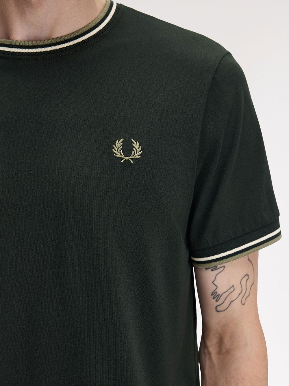 T-shirt Fred Perry da Uomo - Verde