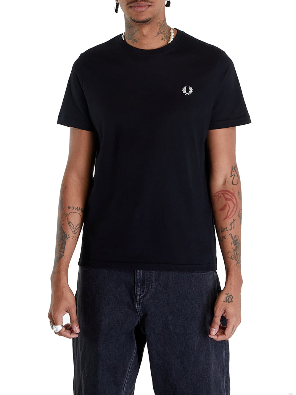 T-shirt Fred Perry da Uomo - Nero