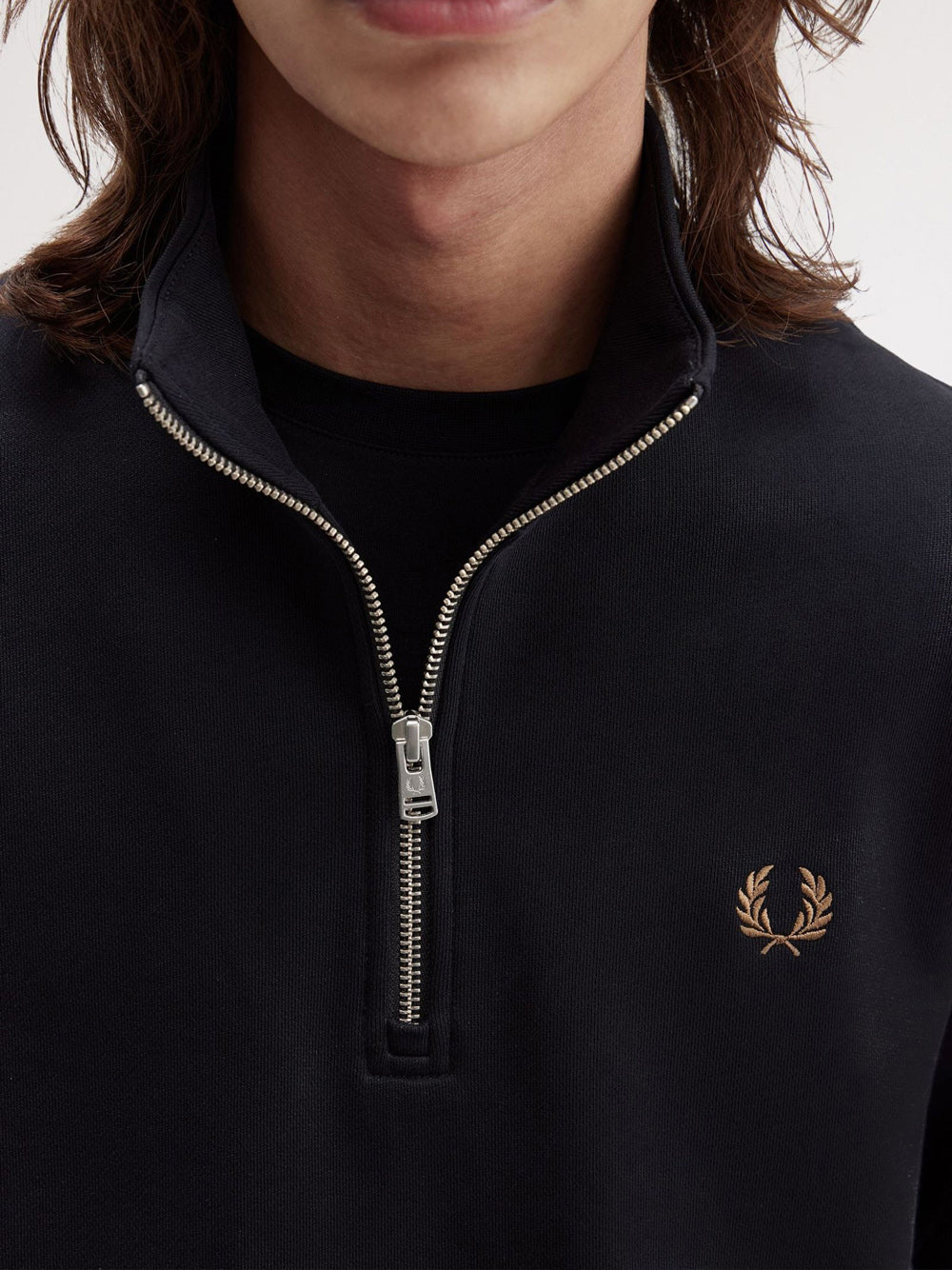 Felpa Zip Fred Perry da Uomo - Nero