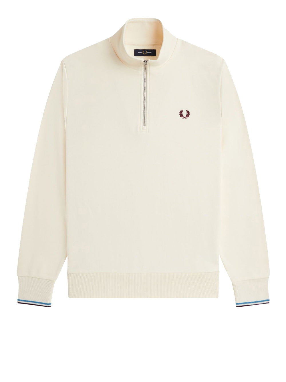 Felpa Zip Fred Perry da Uomo - Avorio