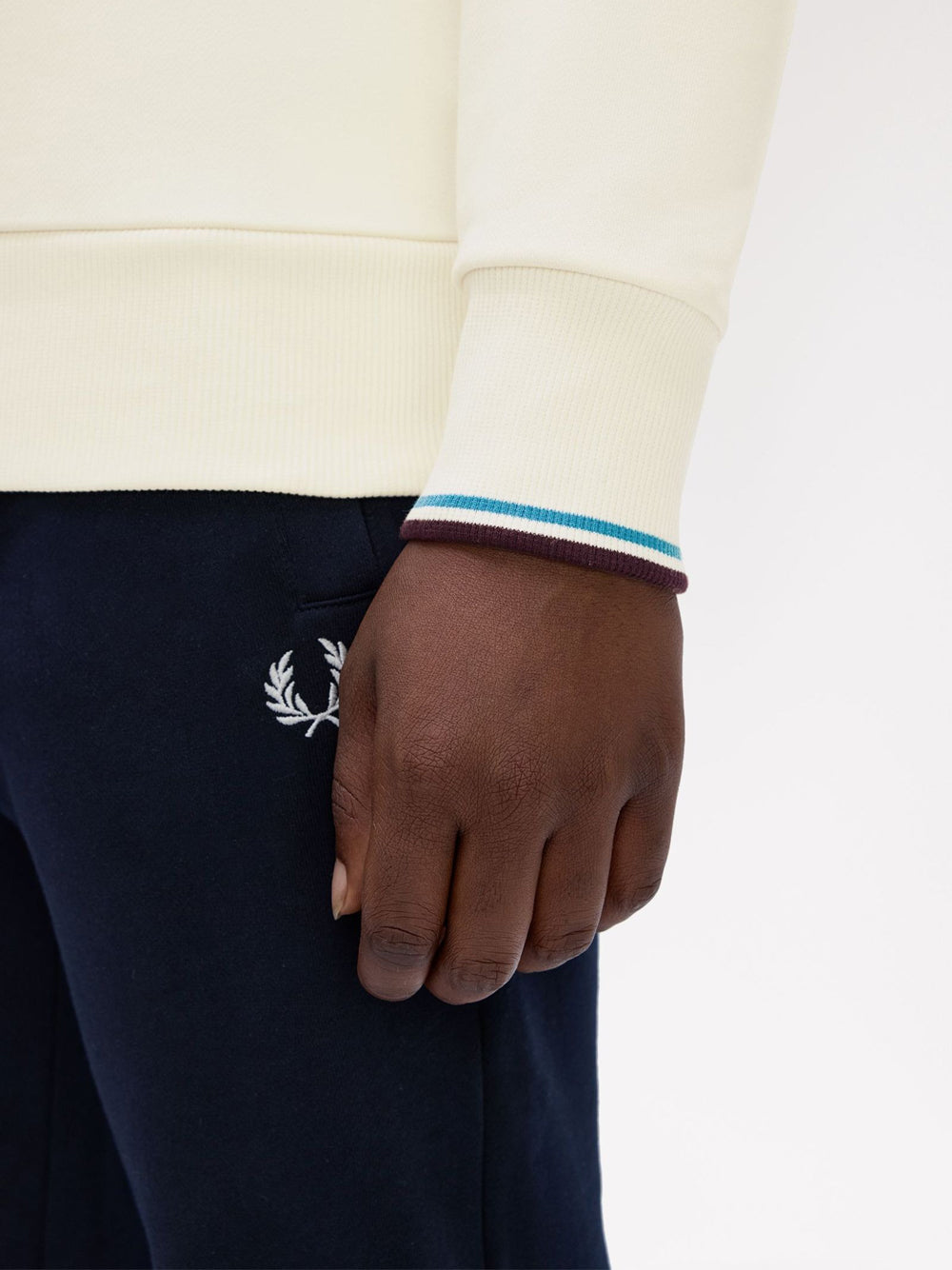 Felpa Zip Fred Perry da Uomo - Avorio