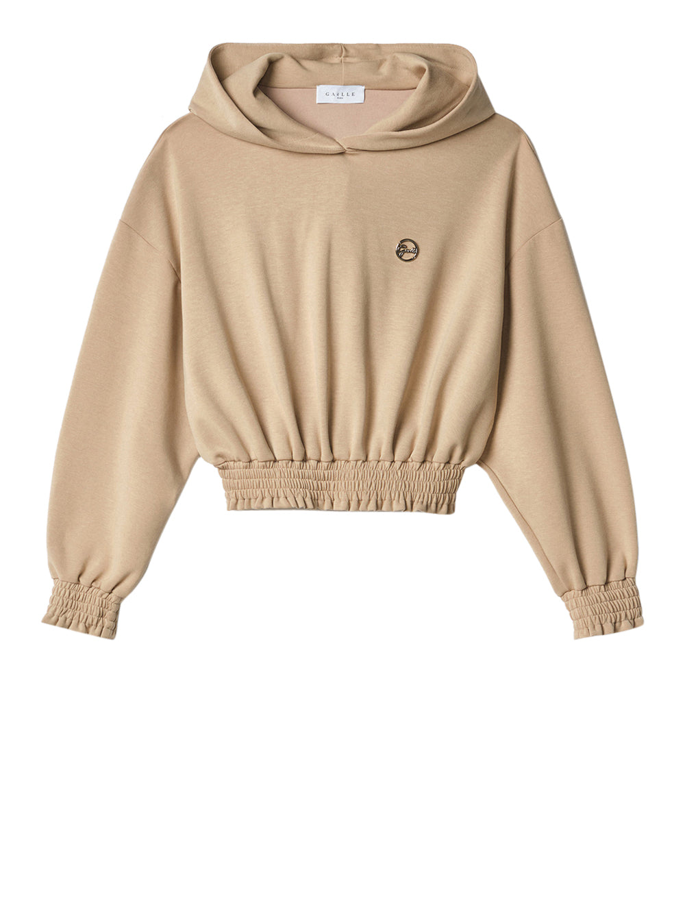 Gaëlle Paris Felpa Cappuccio Gaelle da Donna - Beige