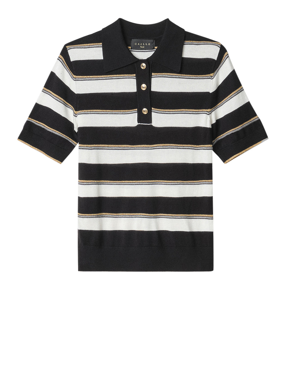 Gaëlle Paris Polo Gaelle da Donna - Bianco Nero