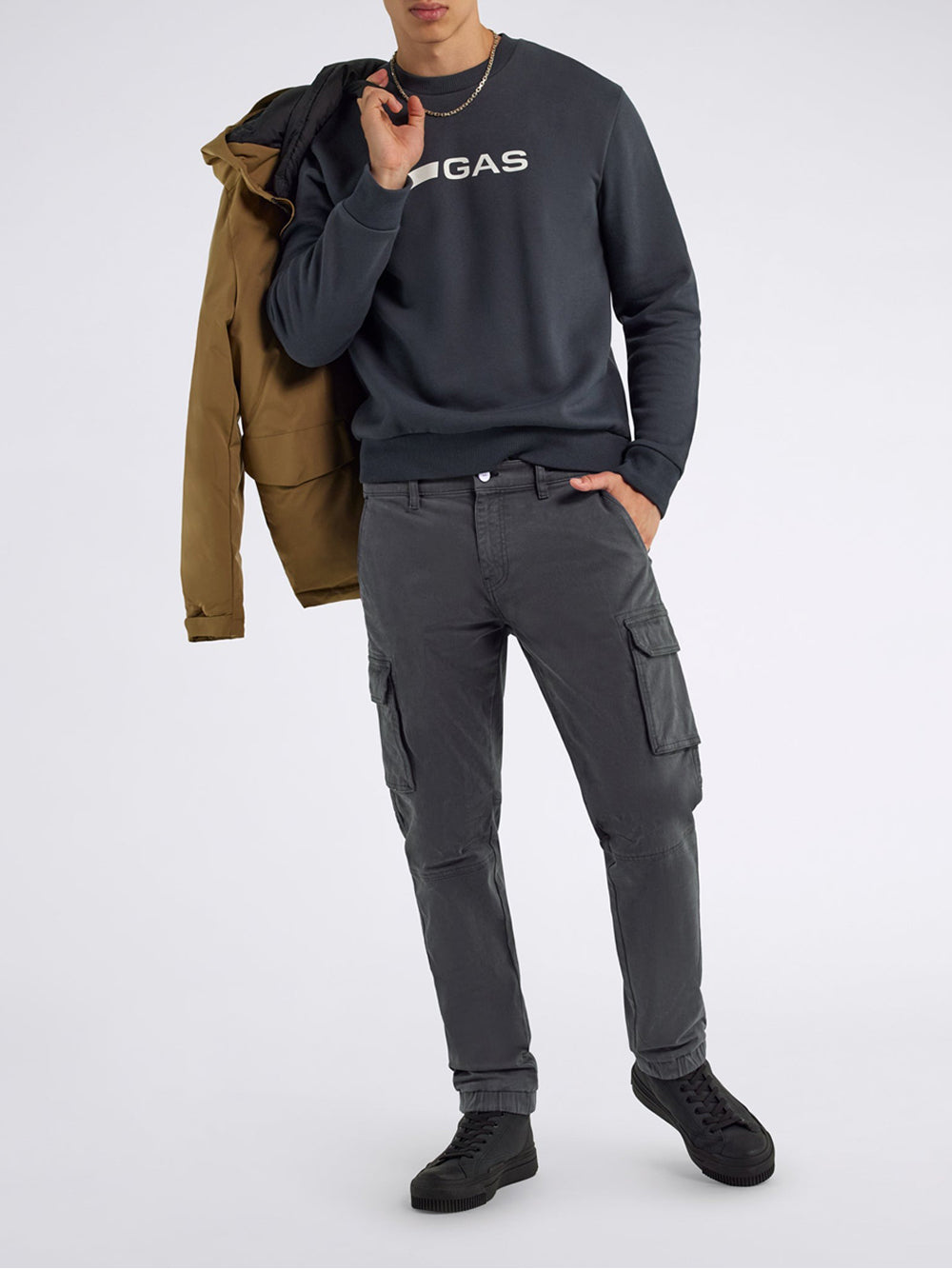 Pantalone Cargo Gas da Uomo - Grigio