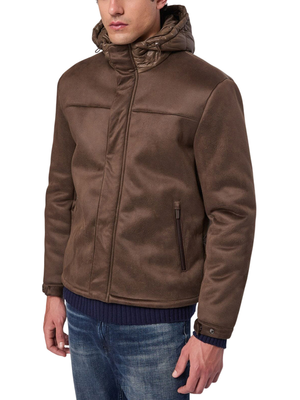 Gaudì Giubbino di Pelle Gaudi Eciologico da Uomo - Marrone