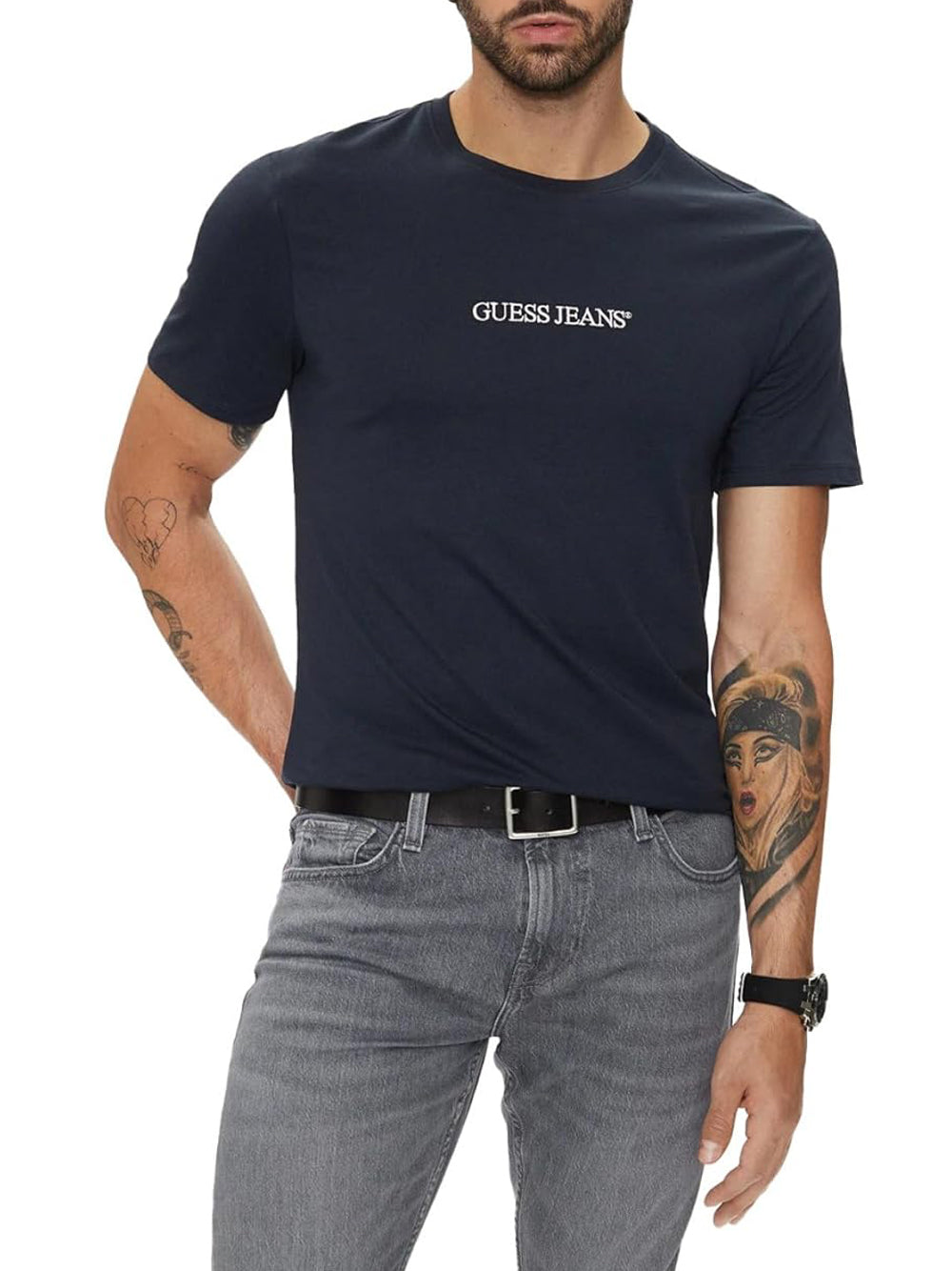 GUESS JEANS T-shirt Uomo Mod. M4YI52 K8HM0 A71W Blu