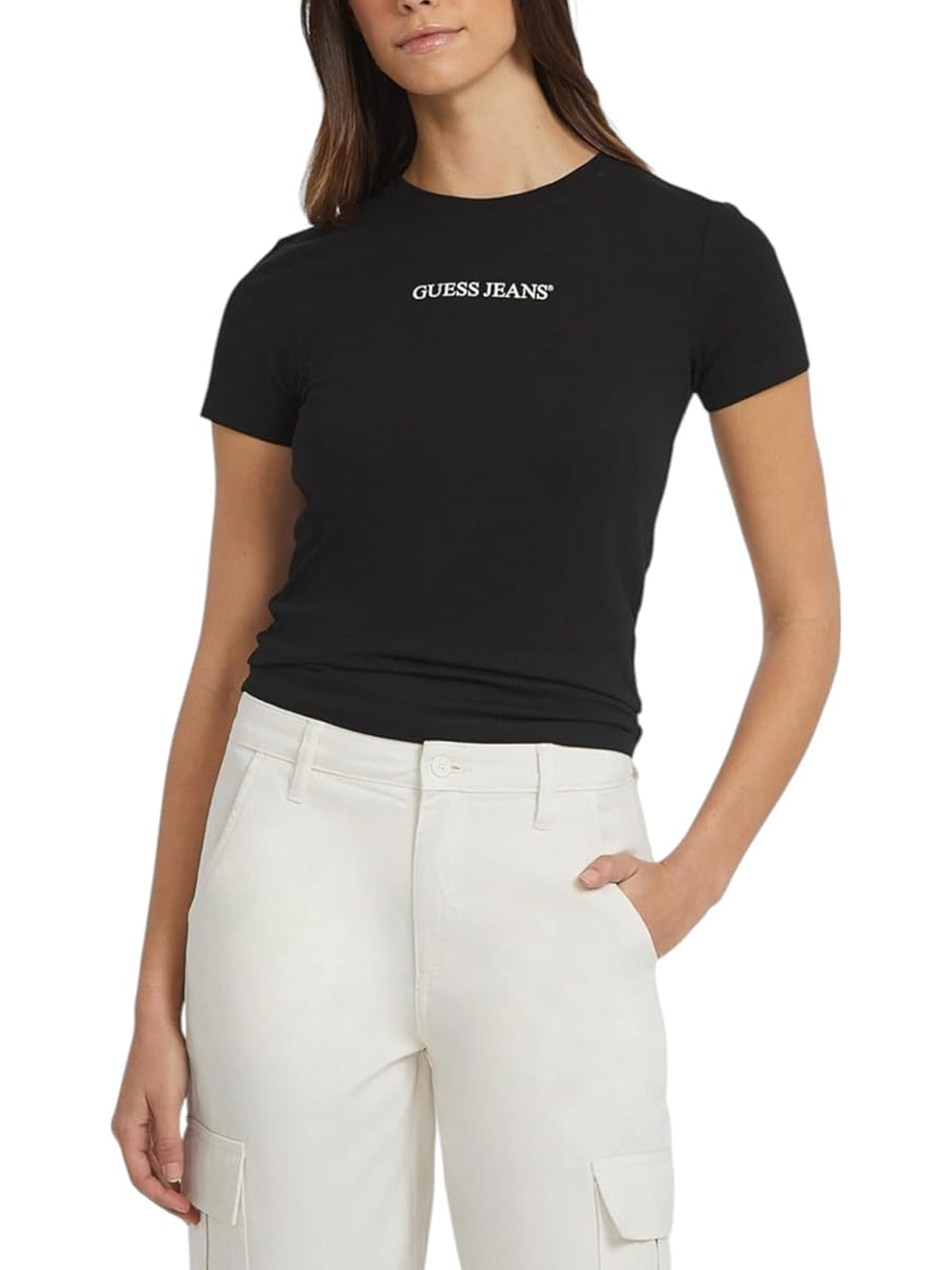 GUESS JEANS T-shirt Donna Mod. W4YI01 J1314 JBLK Nero