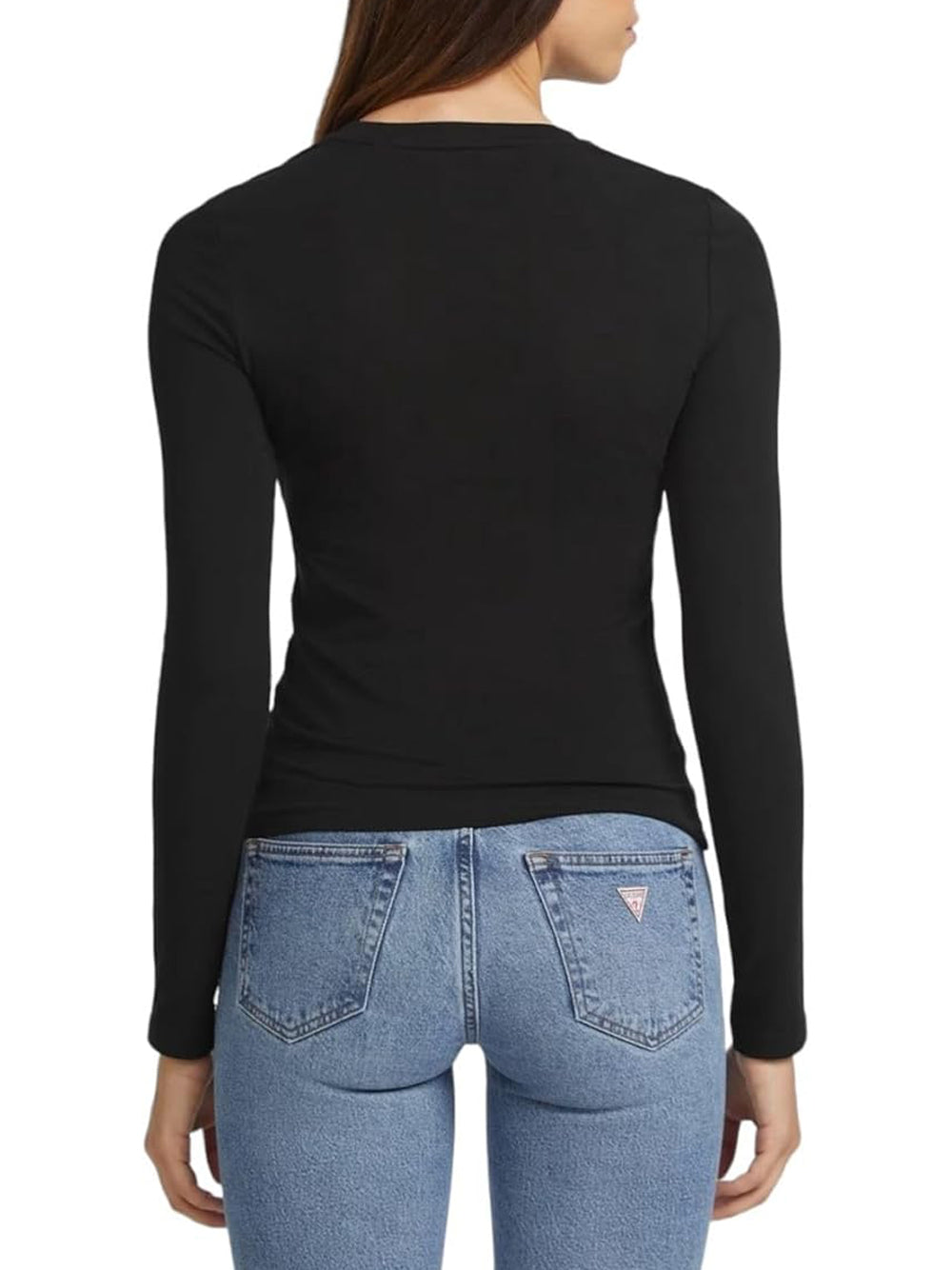 GUESS JEANS T-shitr ml Donna Mod. W4YI22 J1314 JBLK Nero