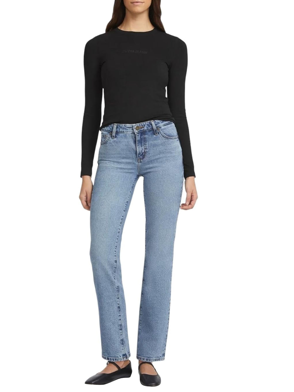 GUESS JEANS T-shitr ml Donna Mod. W4YI22 J1314 JBLK Nero