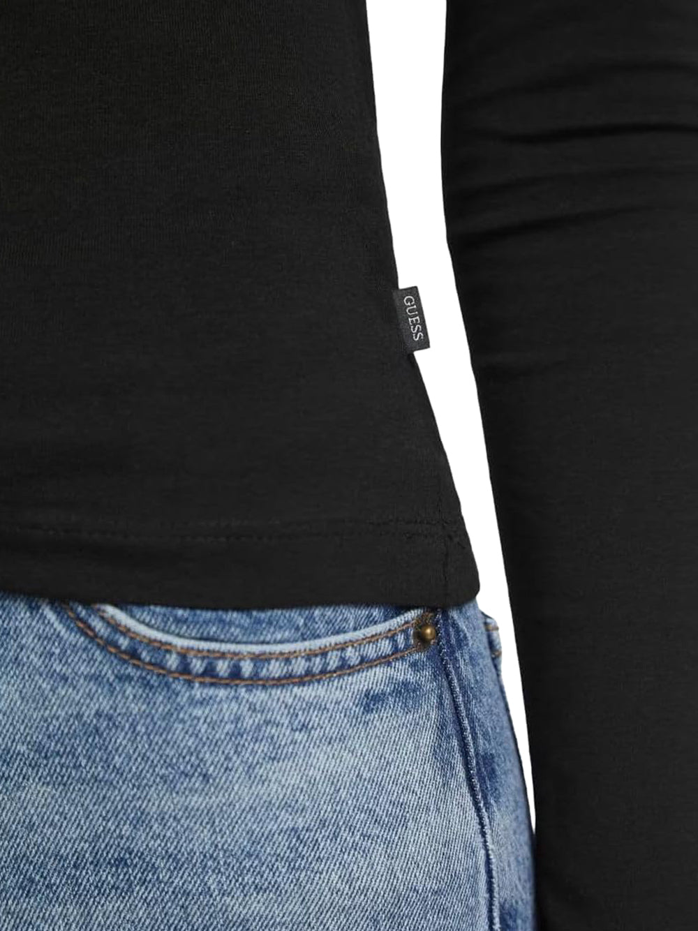 GUESS JEANS T-shitr ml Donna Mod. W4YI22 J1314 JBLK Nero
