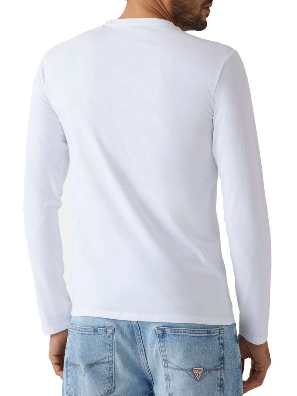 Guess T-shitr manica lunga Uomo Mod. M2YI28 J1314 G011 Bianco