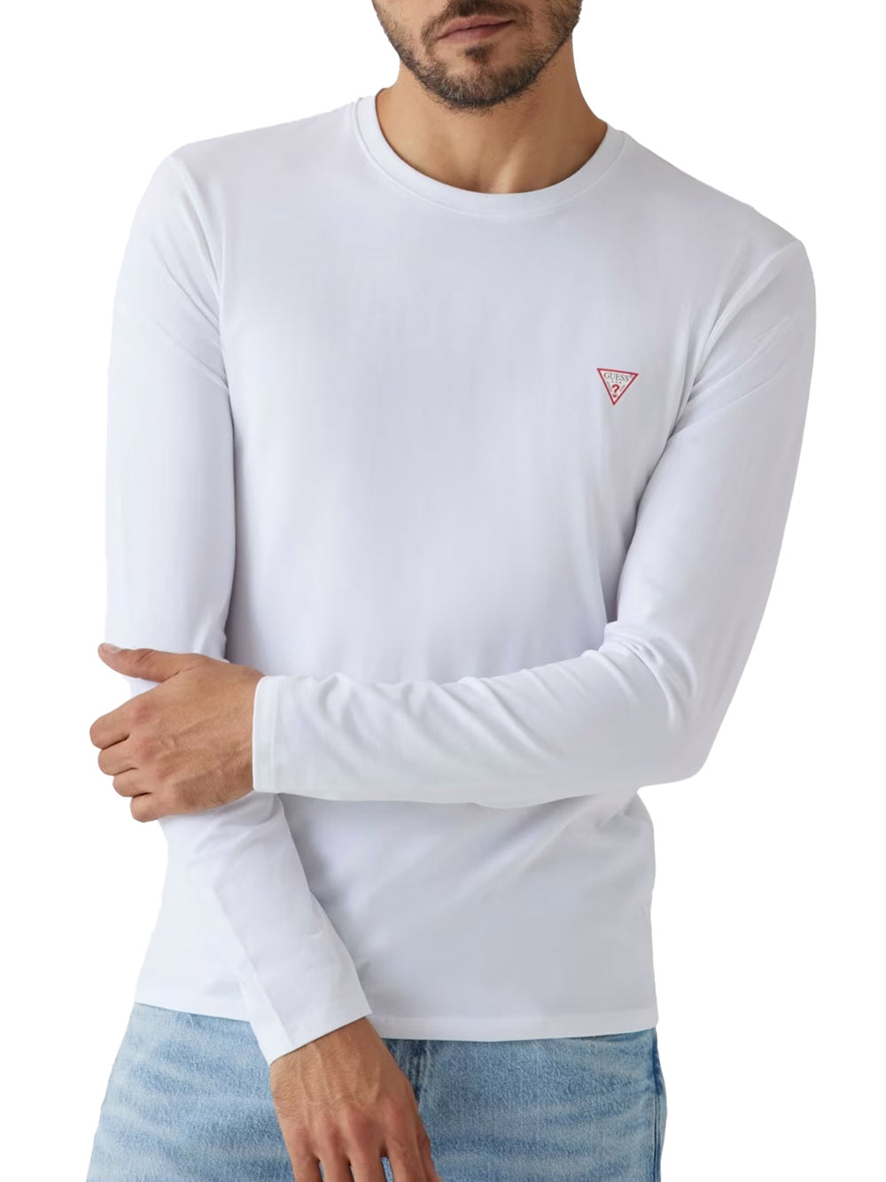 Guess T-shitr manica lunga Uomo Mod. M2YI28 J1314 G011 Bianco